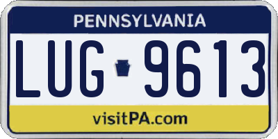 PA license plate LUG9613