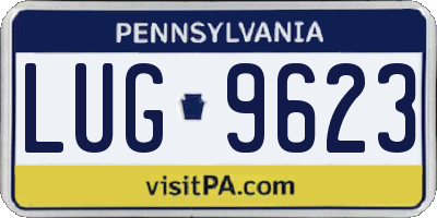 PA license plate LUG9623
