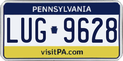 PA license plate LUG9628