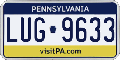 PA license plate LUG9633