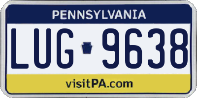 PA license plate LUG9638