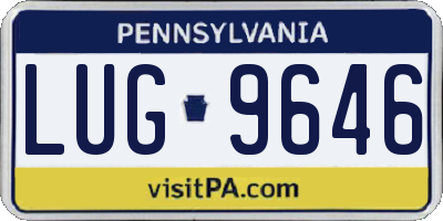 PA license plate LUG9646