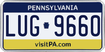 PA license plate LUG9660