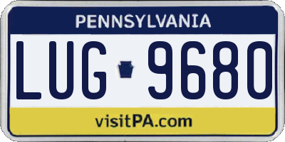 PA license plate LUG9680