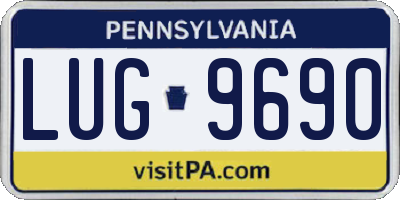 PA license plate LUG9690