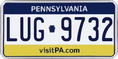 PA license plate LUG9732