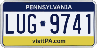PA license plate LUG9741