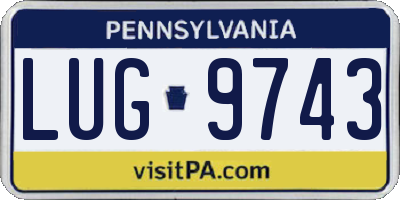PA license plate LUG9743