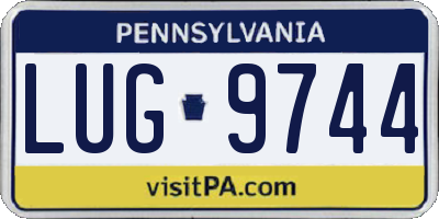 PA license plate LUG9744