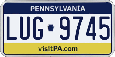PA license plate LUG9745