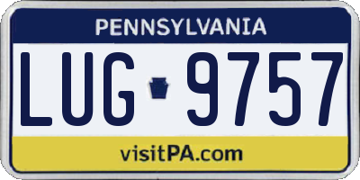 PA license plate LUG9757