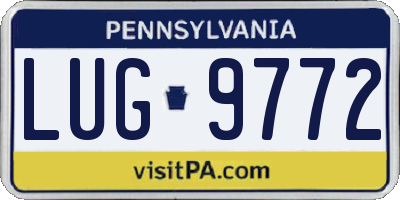 PA license plate LUG9772