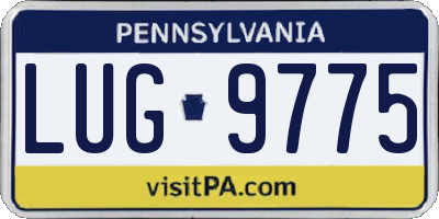 PA license plate LUG9775