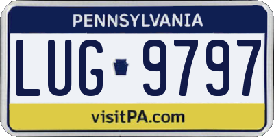PA license plate LUG9797