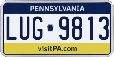PA license plate LUG9813