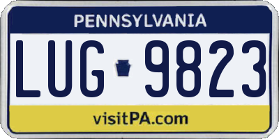 PA license plate LUG9823