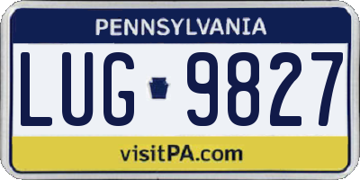 PA license plate LUG9827