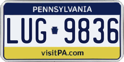 PA license plate LUG9836