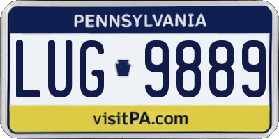 PA license plate LUG9889