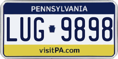 PA license plate LUG9898