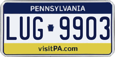 PA license plate LUG9903