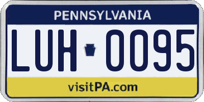 PA license plate LUH0095