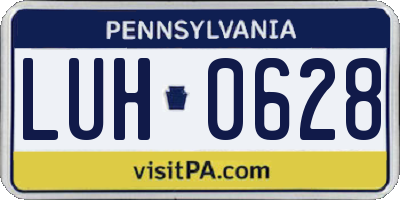 PA license plate LUH0628