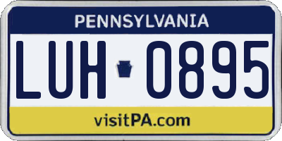 PA license plate LUH0895