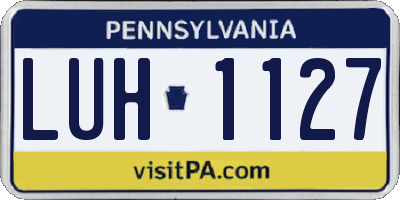 PA license plate LUH1127