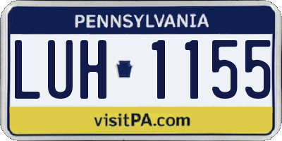 PA license plate LUH1155