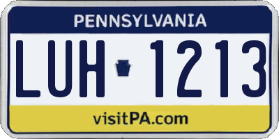 PA license plate LUH1213