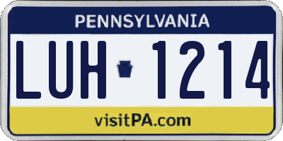 PA license plate LUH1214