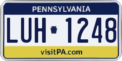 PA license plate LUH1248
