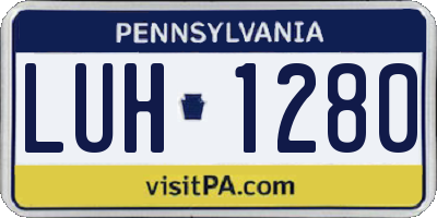 PA license plate LUH1280