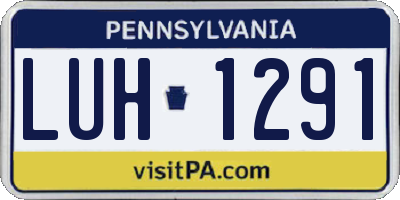 PA license plate LUH1291