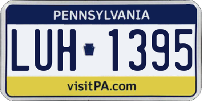 PA license plate LUH1395