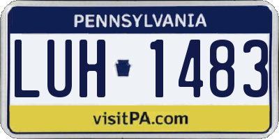 PA license plate LUH1483