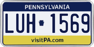 PA license plate LUH1569