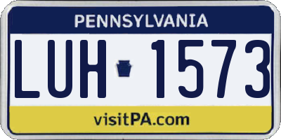 PA license plate LUH1573