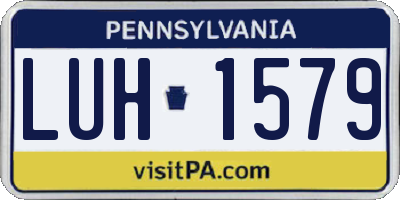 PA license plate LUH1579