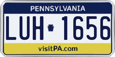 PA license plate LUH1656