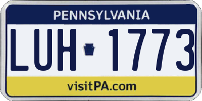 PA license plate LUH1773