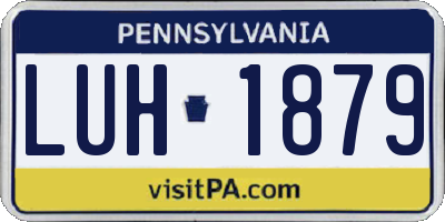 PA license plate LUH1879