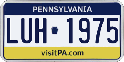 PA license plate LUH1975