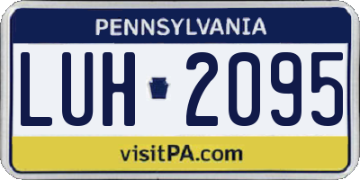 PA license plate LUH2095