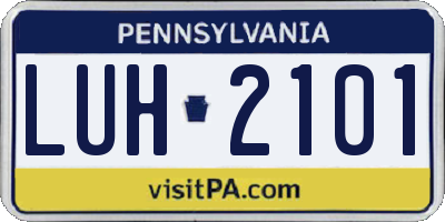 PA license plate LUH2101