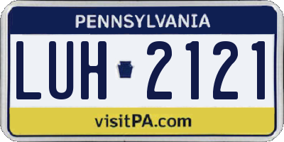 PA license plate LUH2121