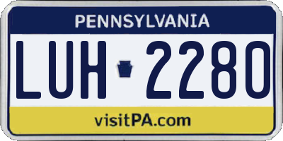PA license plate LUH2280