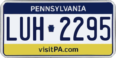 PA license plate LUH2295