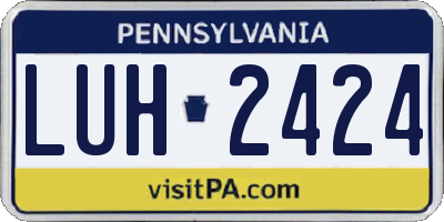 PA license plate LUH2424